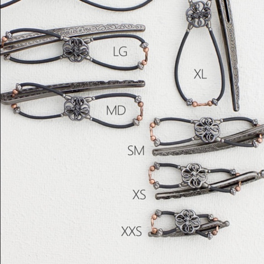 Lilla Rose Celtic Flexi Hair Clip Black Sz SM